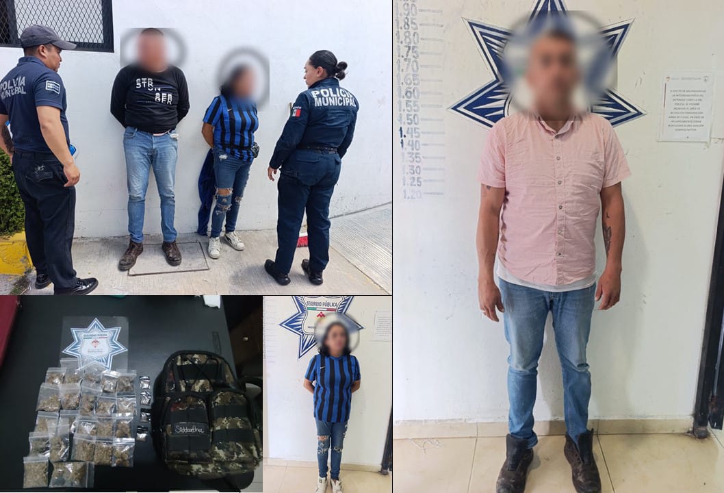 Detienen a dos personas y desmantelan venta de drogas en Los Pinos, Mineral de la Reforma
