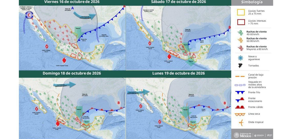 Mantiene Veracruz Alerta Gris por lluvias intensas y evento de Norte: SPC